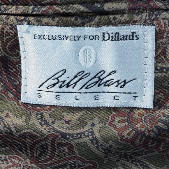 Vintage Bill Blass Blazer Mens 44R Tan Camel Hair USA Preppy Grandpa Paisley - Picture 4 of 11